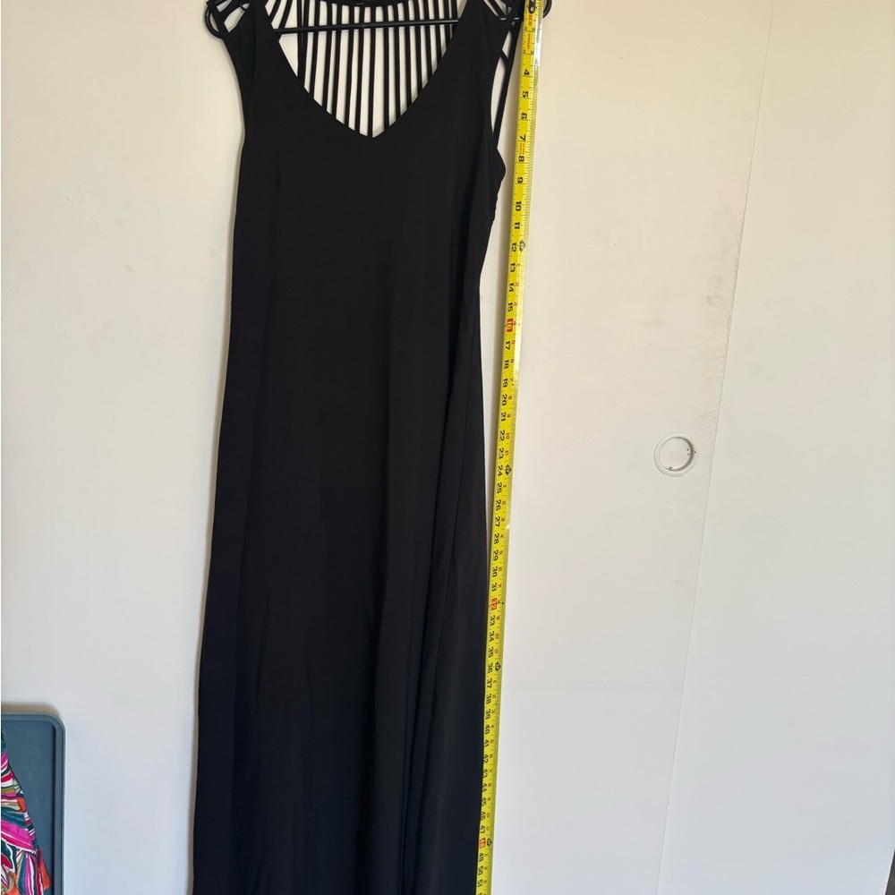 Chic Black Strappy Maxi Dress